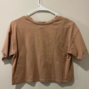 Forever 21 Cropped Distressed T-shirt